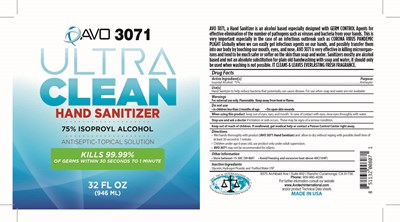 946 mL Label (Avo 3071 Ultra Hand Sanitizer 32oz)